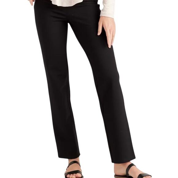 NWT Quince Women's Small Petite 28" Black Straight Leg Ultra Stretch Pants 3195E - Picture 1 of 8